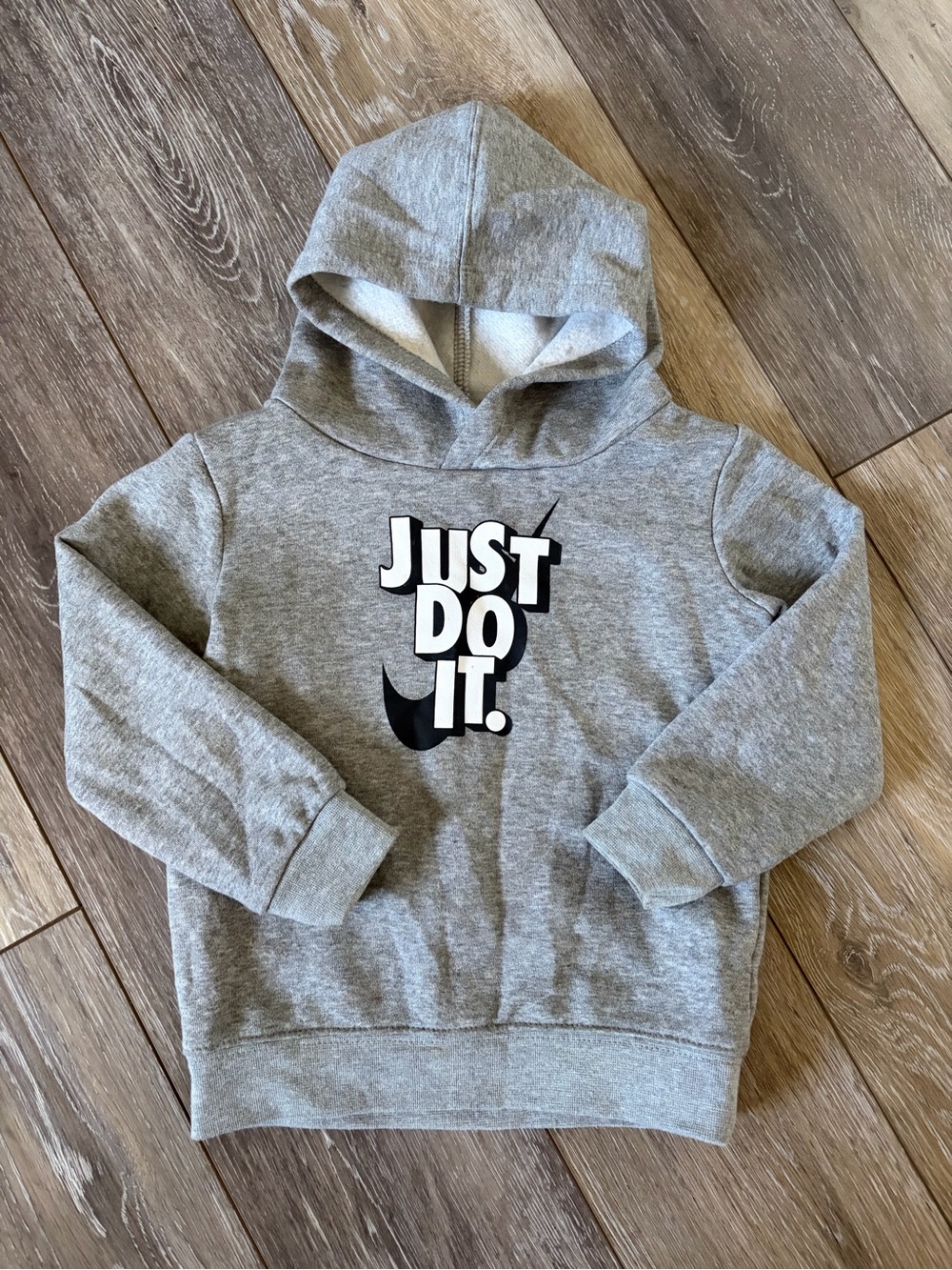 Nike Kids' “Just Do It” Gray Hooded Sweatshirt NWOT